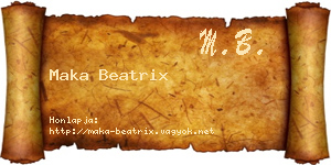 Maka Beatrix névjegykártya
